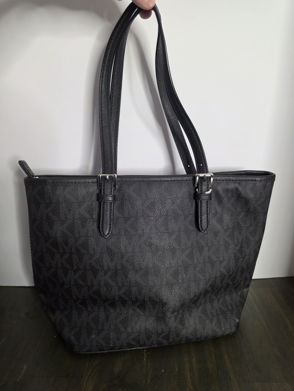 Michael Kors Black Logo Tote Bag - Picture 3 of 8